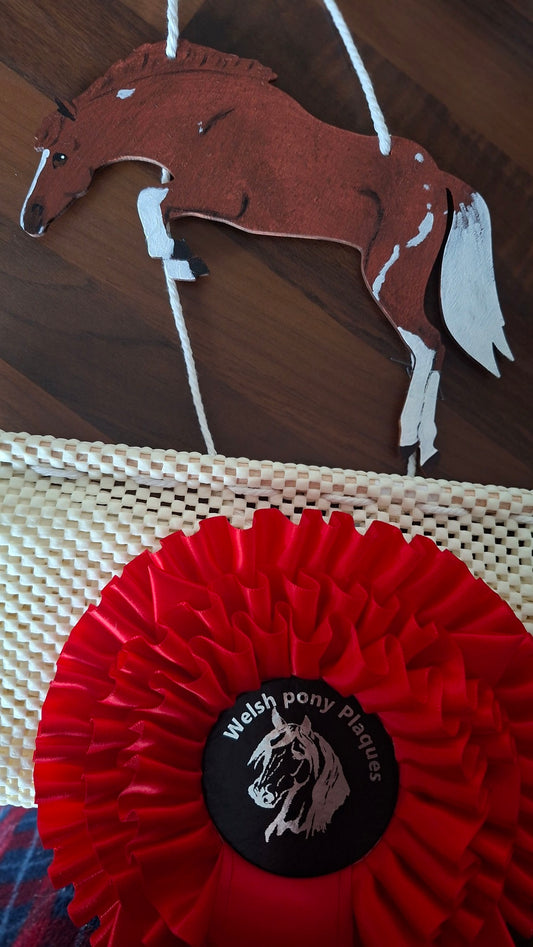 Personalised Wooden Horse Rosette Holder