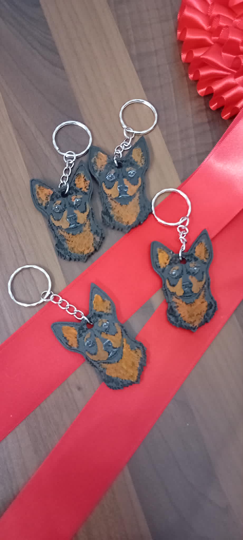 Personalised Wooden Dog Keyring