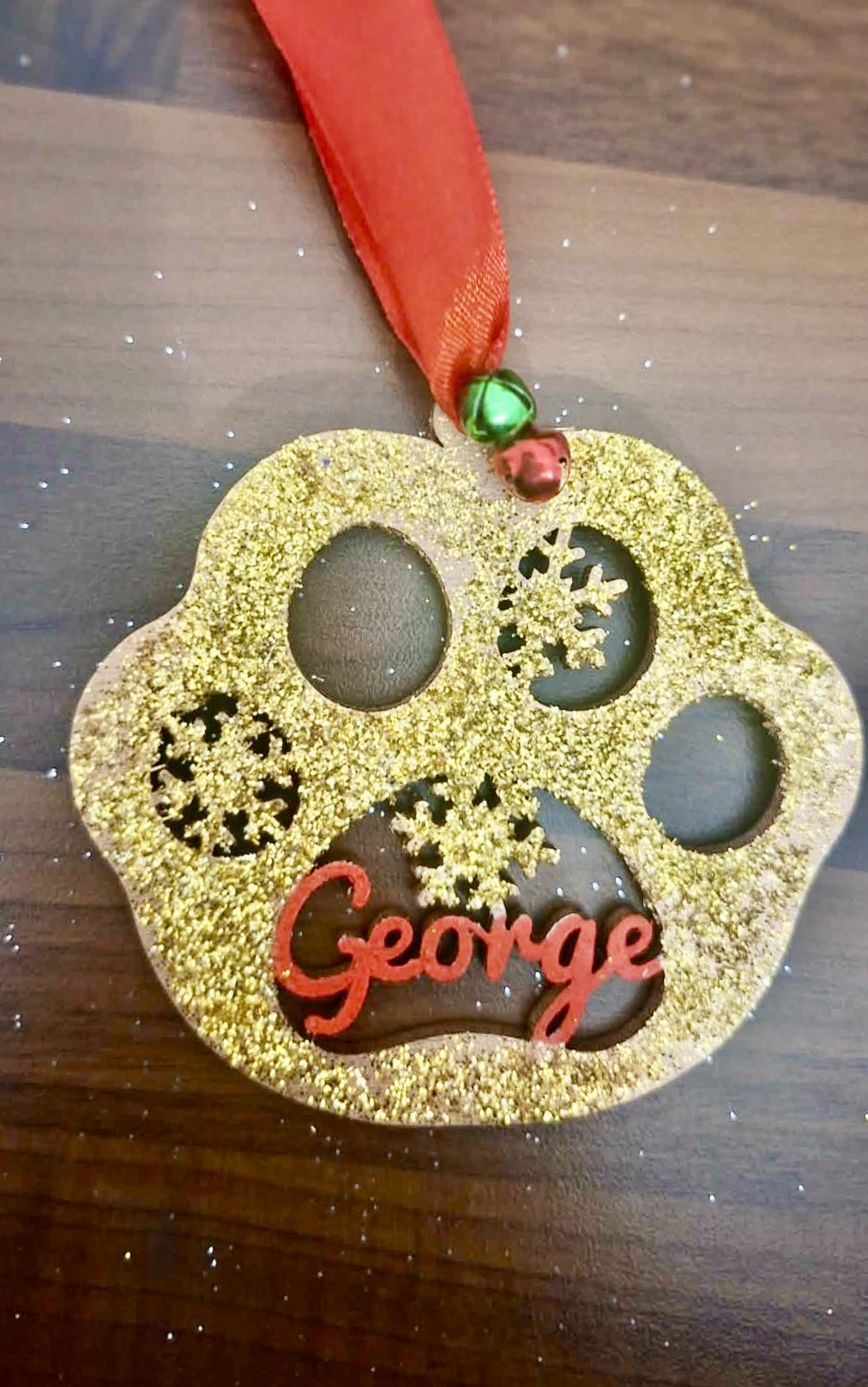 Personalised Paw Print Bauble