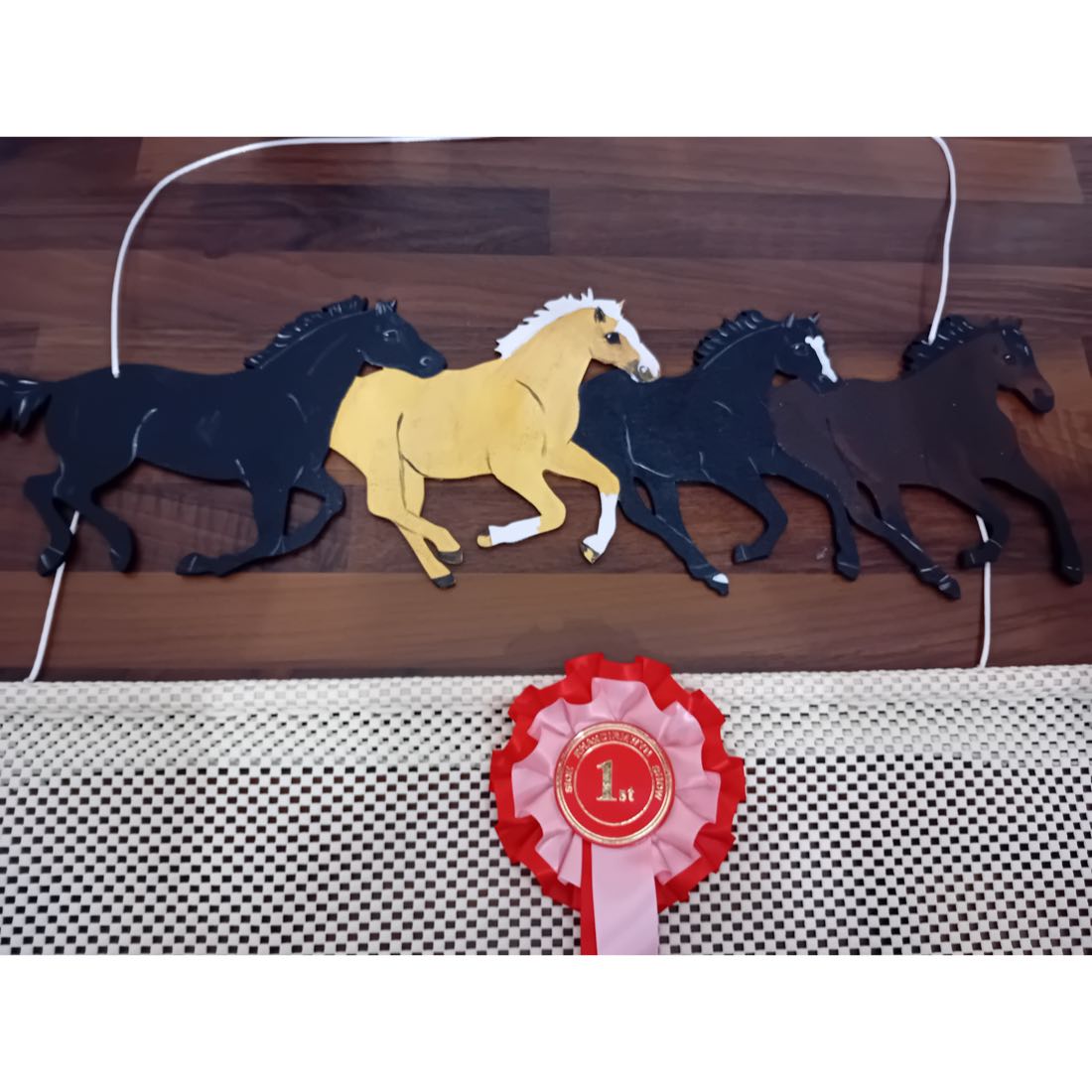 Personalised Wooden Horse Rosette Holder