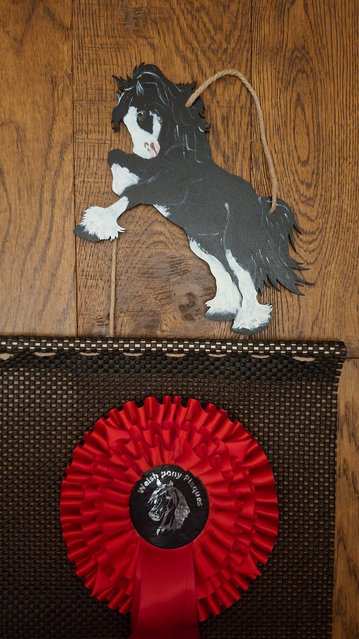 Personalised Wooden Horse Rosette Holder