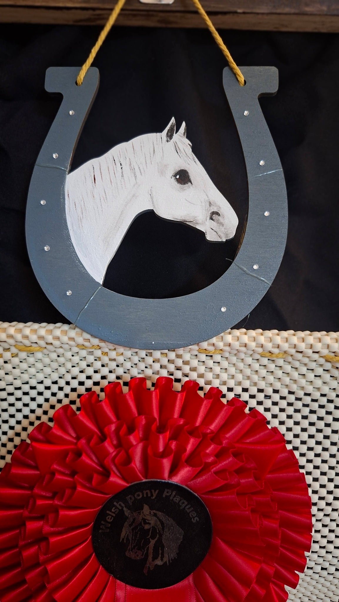 Personalised Wooden Horse Rosette Holder
