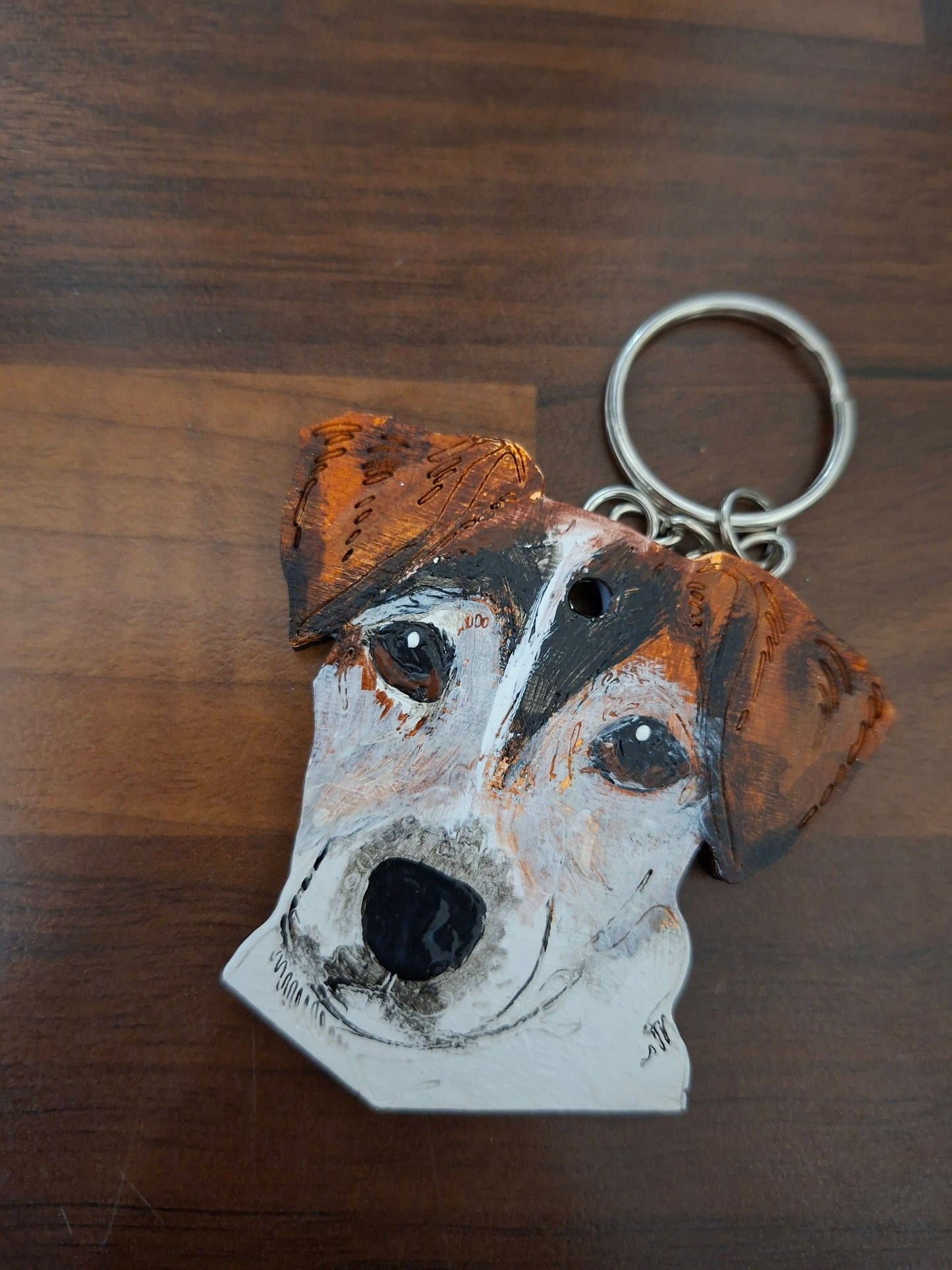 Personalised Wooden Dog Keyring