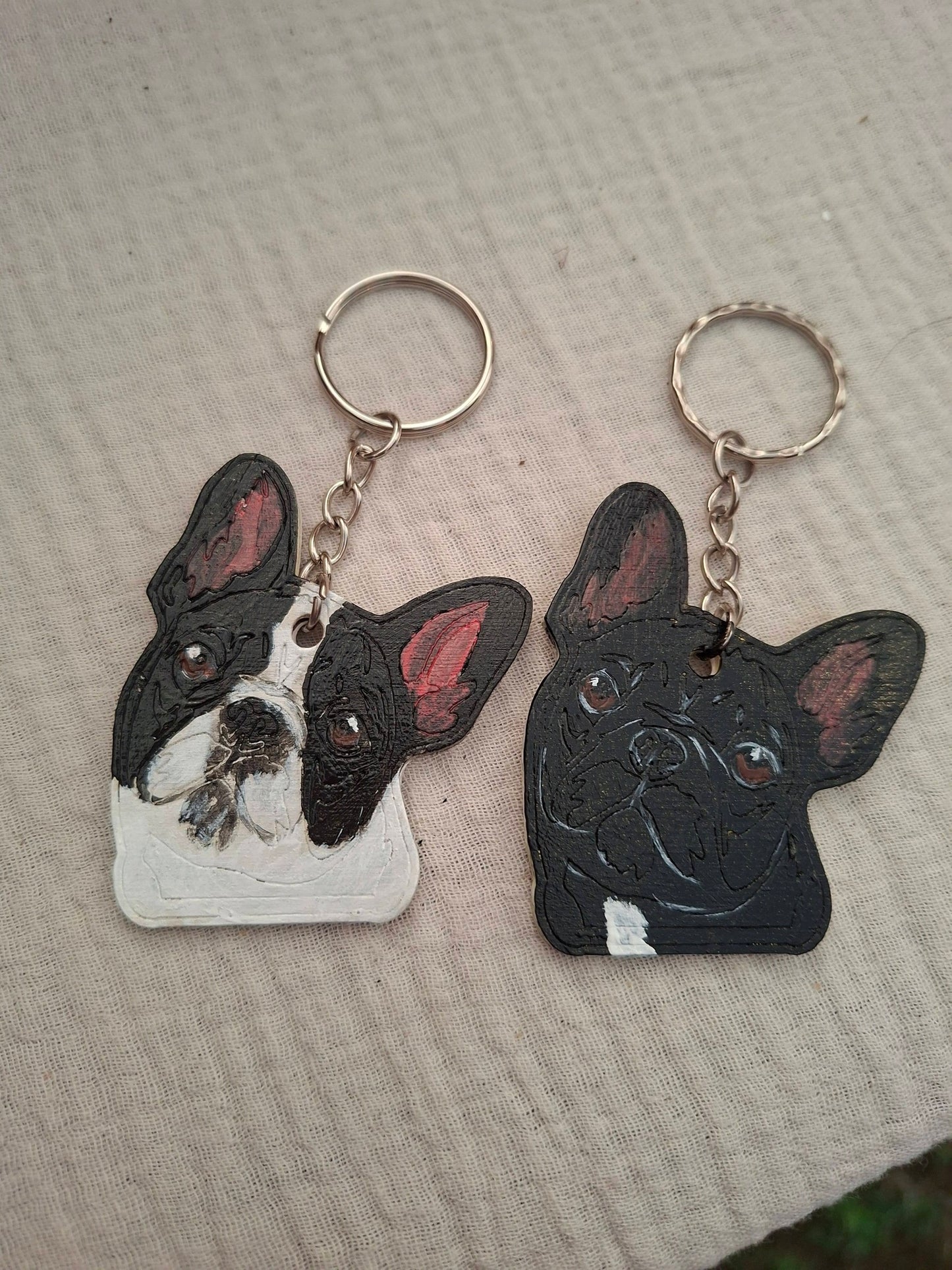 Personalised Wooden Dog Keyring