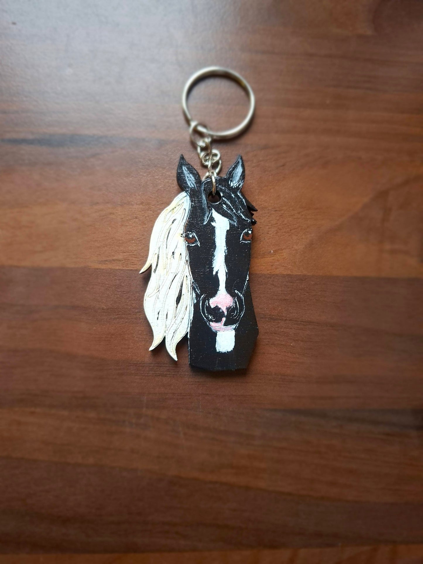 Personalised Wooden Horse Keyring