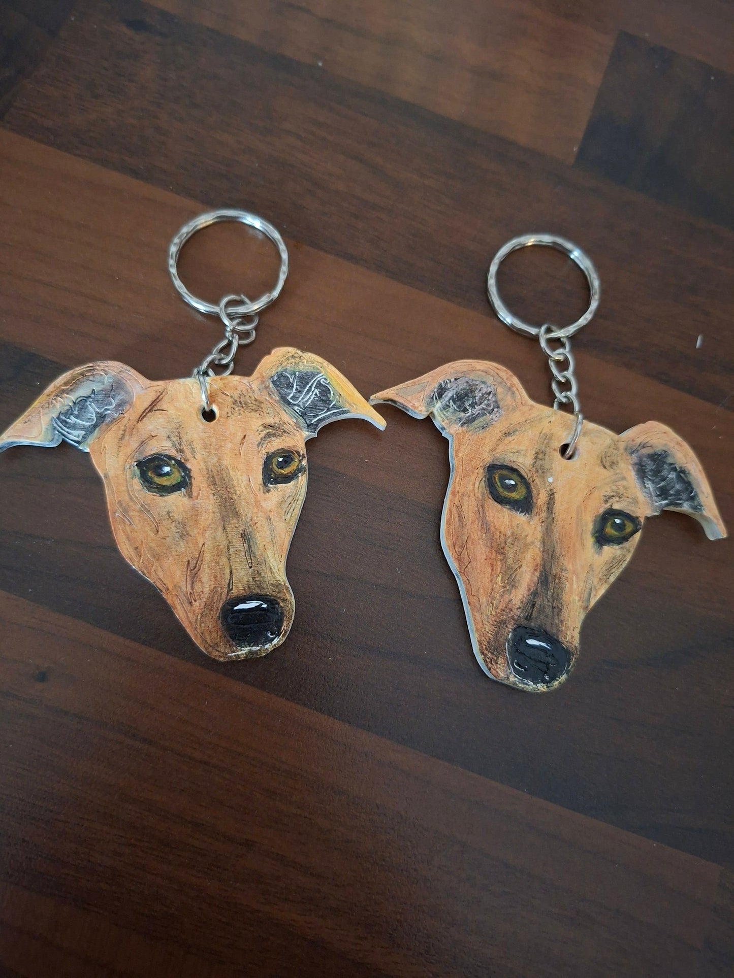Personalised Wooden Dog Keyring