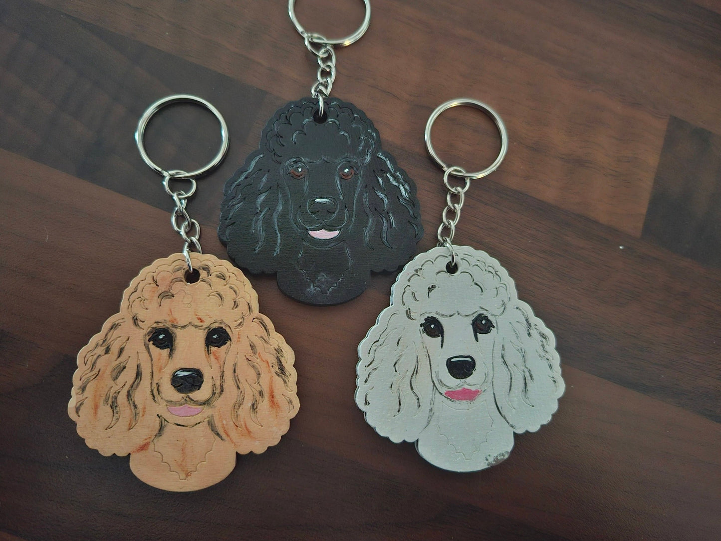 Personalised Wooden Dog Keyring