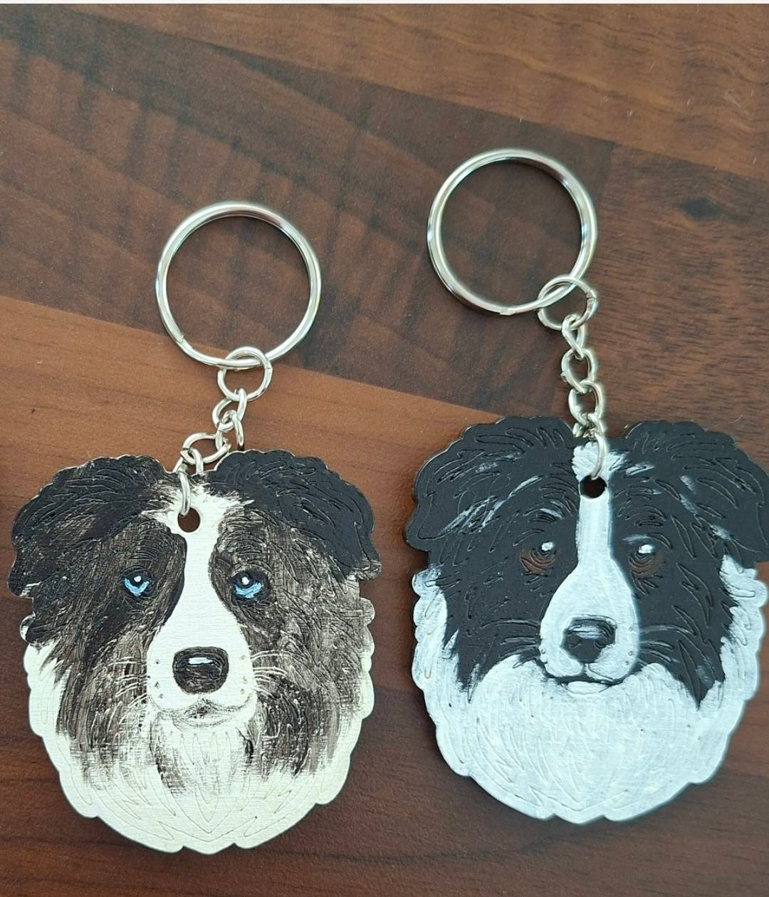 Personalised Wooden Dog Keyring