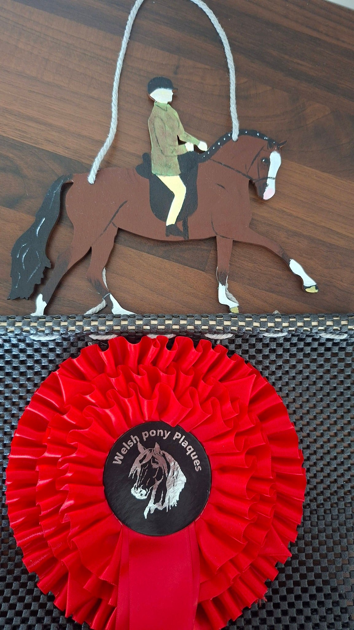Personalised Wooden Horse Rosette Holder