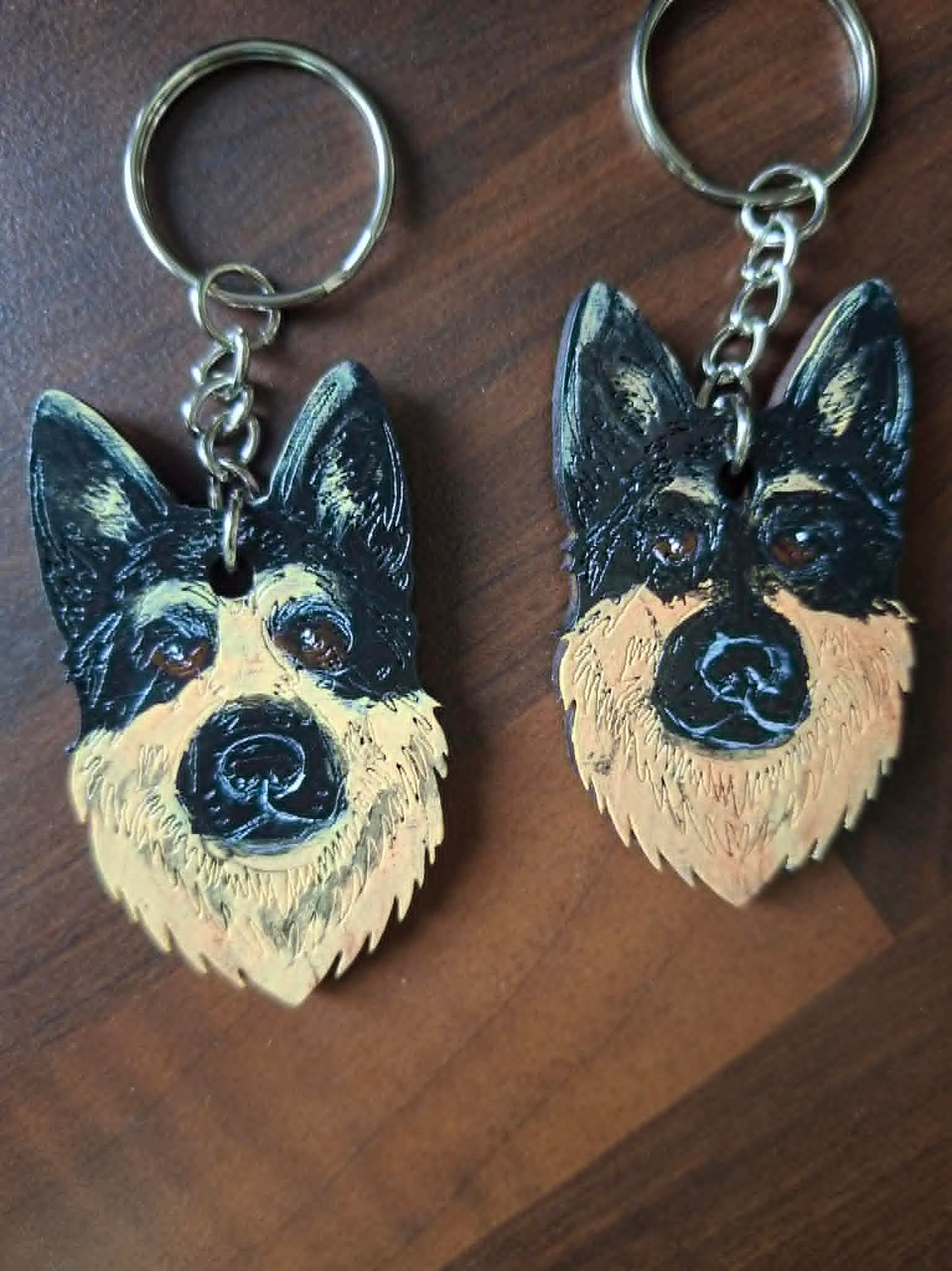 Personalised Wooden Dog Keyring
