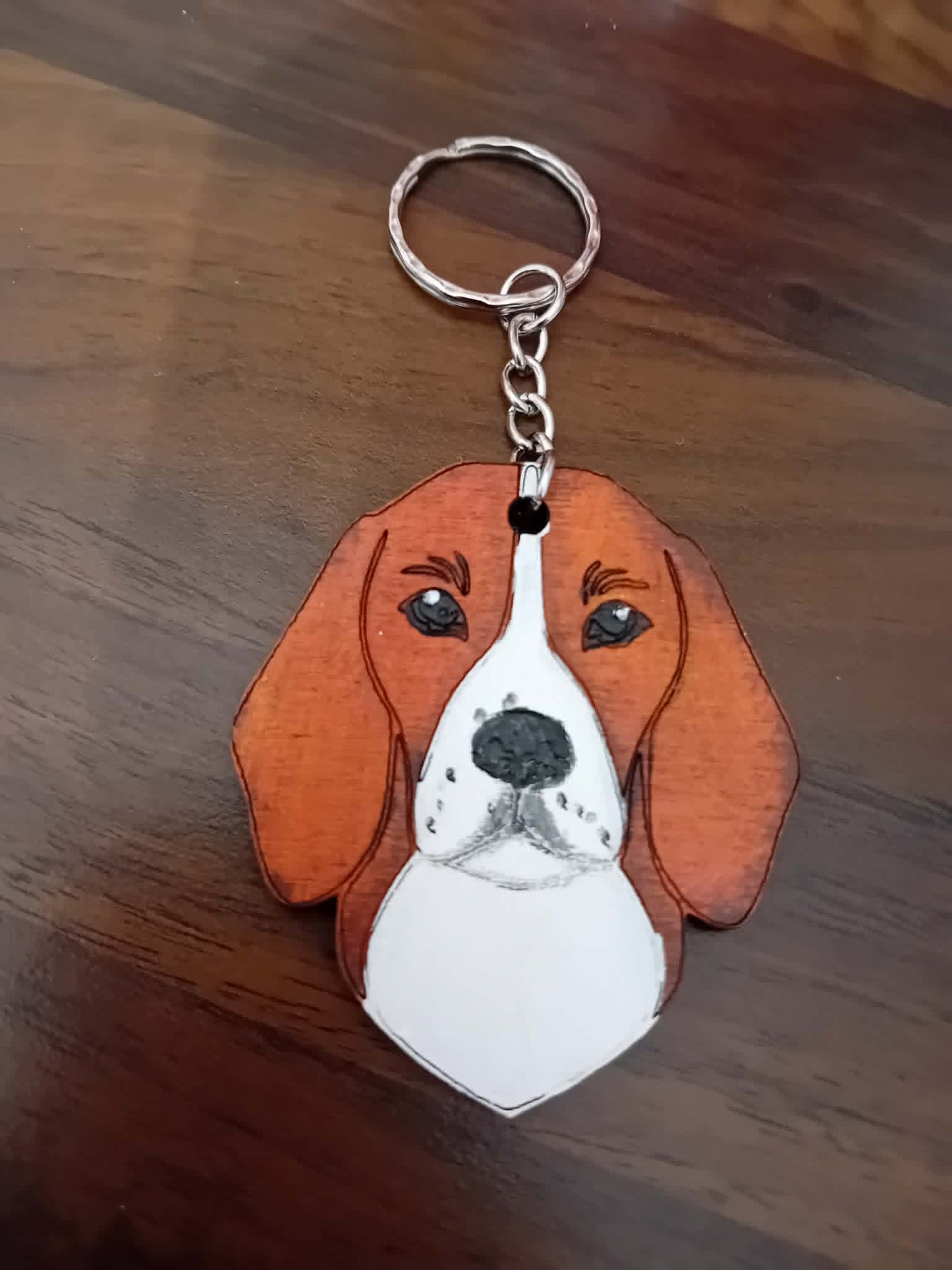 Personalised Wooden Dog Keyring