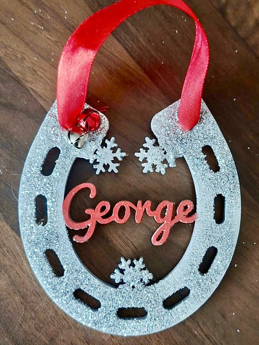 Personalised Horseshoe Bauble