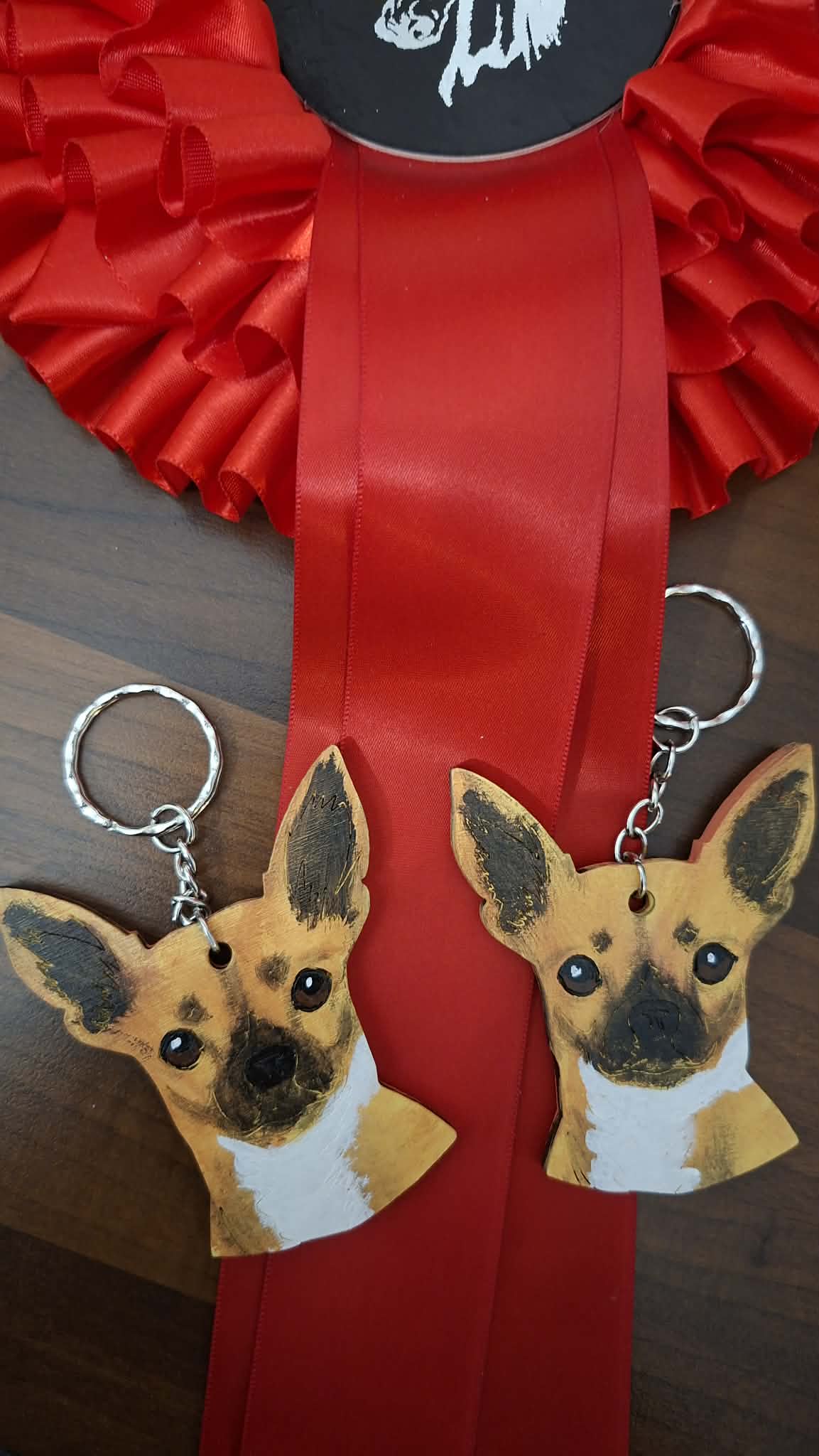 Personalised Wooden Dog Keyring