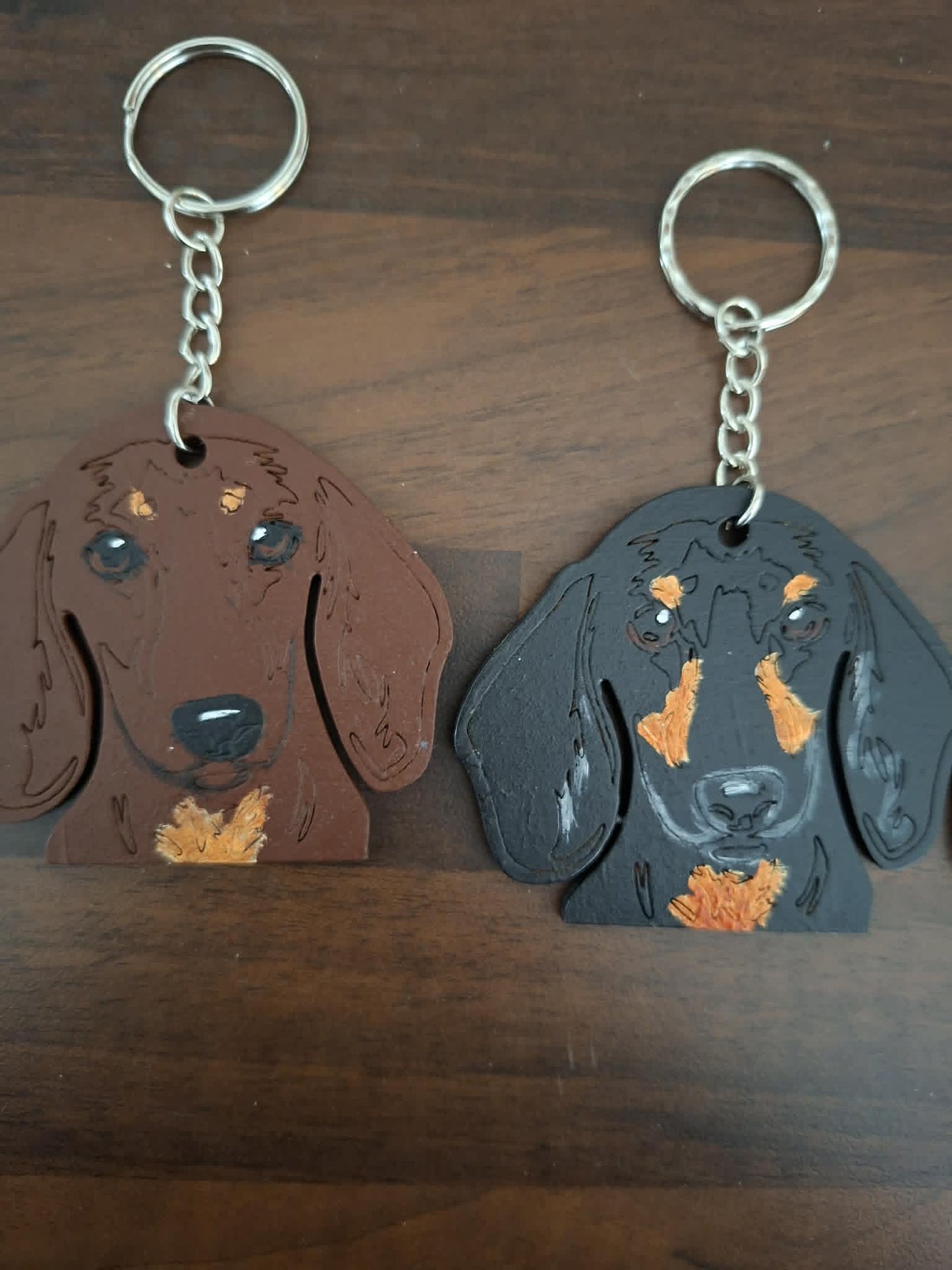 Personalised Wooden Dog Keyring