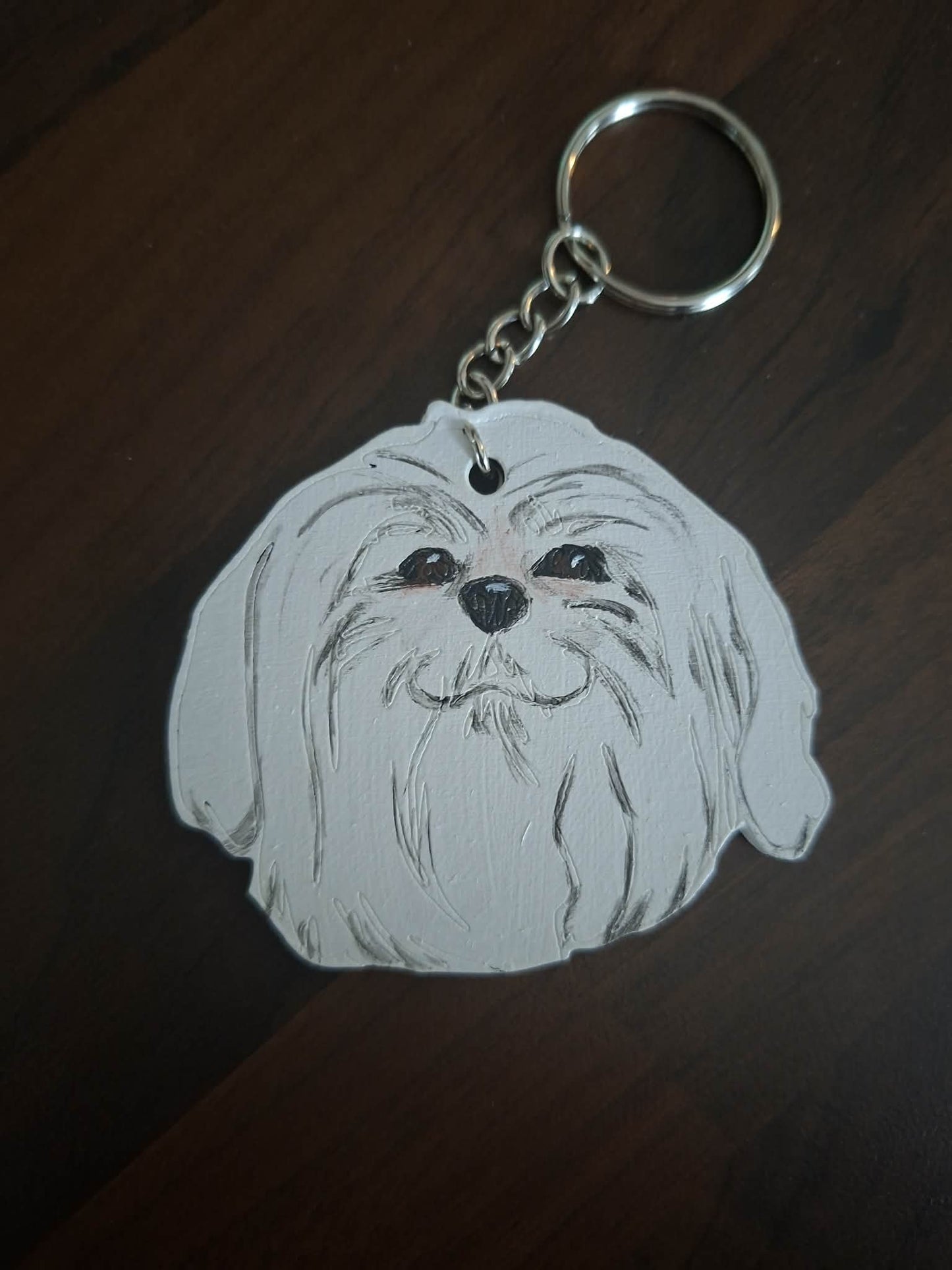 Personalised Wooden Dog Keyring