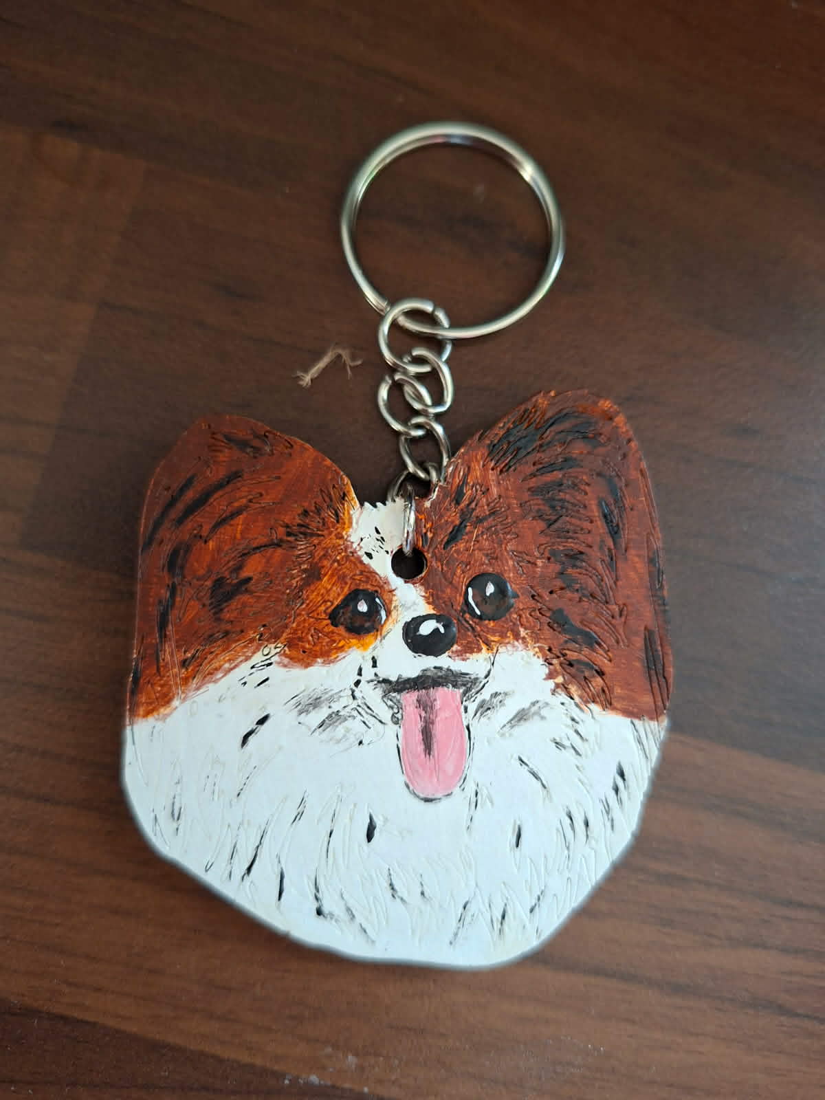 Personalised Wooden Dog Keyring