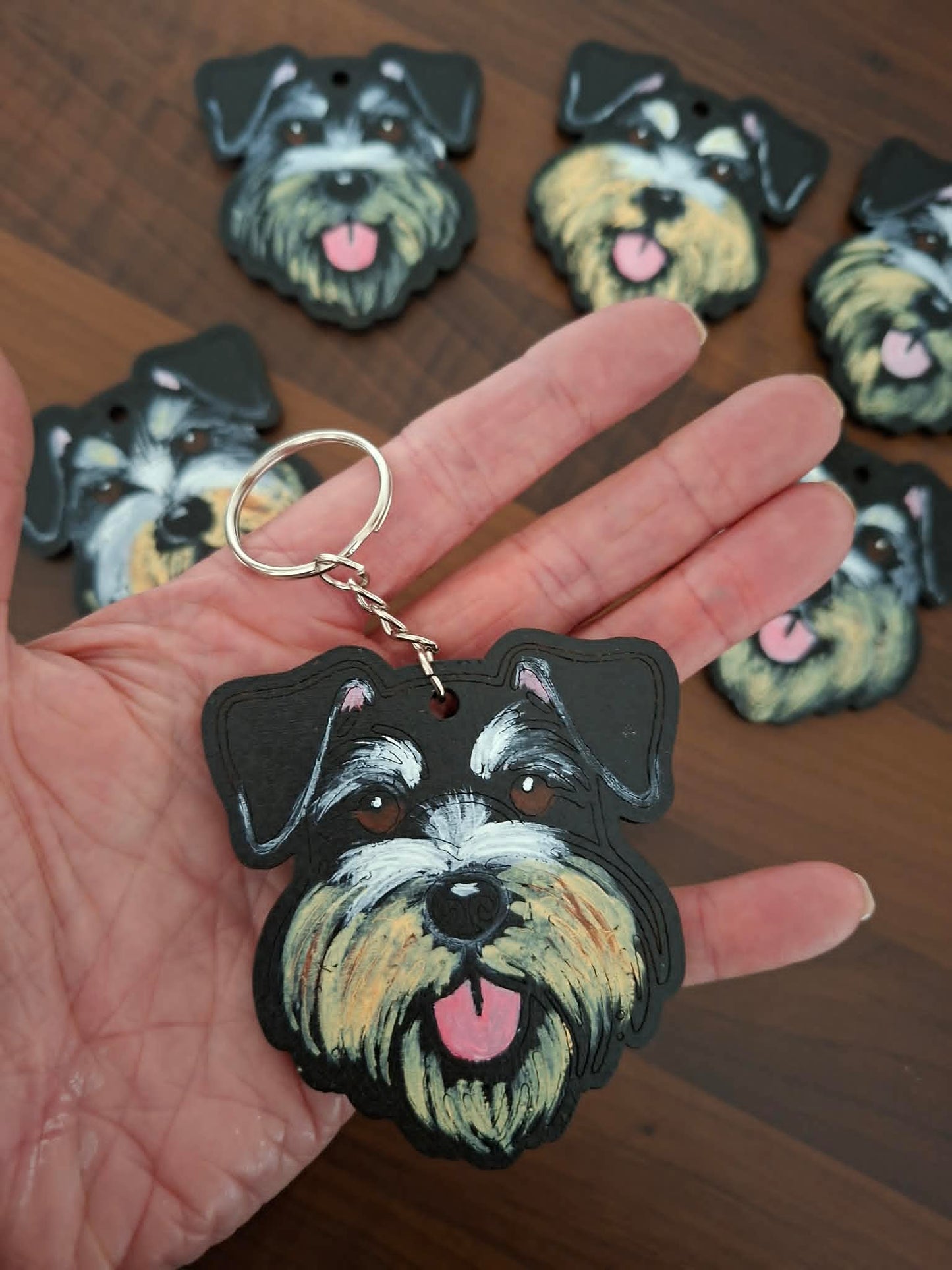 Personalised Wooden Dog Keyring