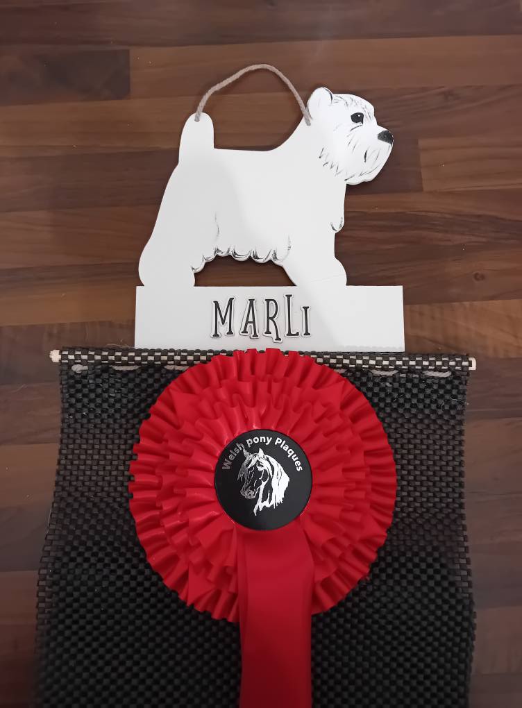 Hand-Painted Dog Rosette Holder