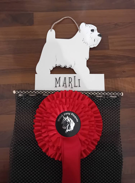 Hand-Painted Dog Rosette Holder