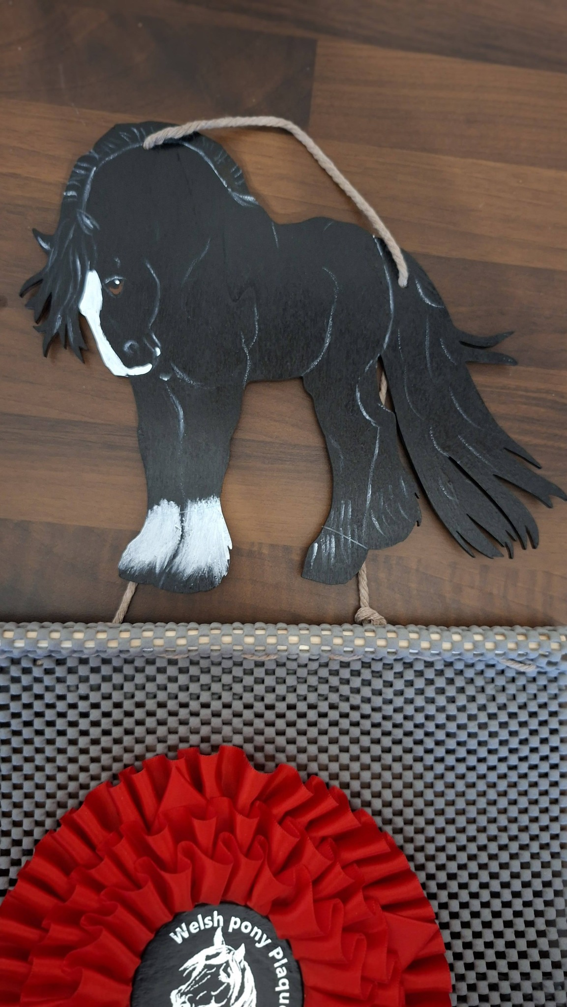 Personalised Wooden Horse Rosette Holder